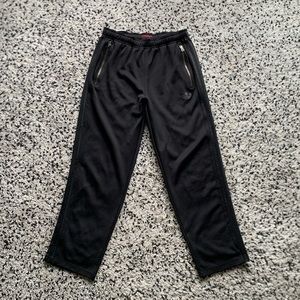 adidas Men's Lined Track Pants 3 Stripe Trefoil Logo Black Size Medium